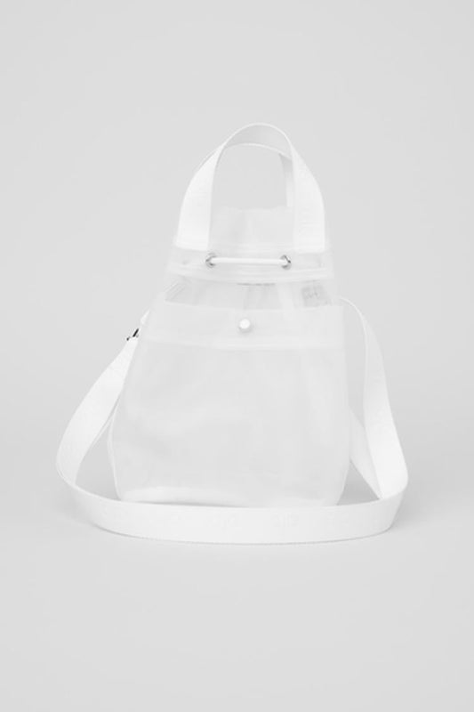 SHEER CROSS BODY BUCKET BAG