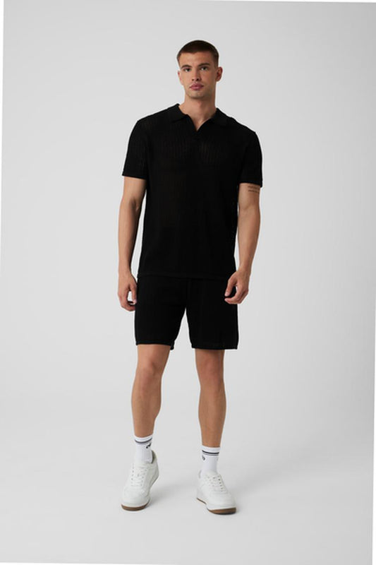 OPEN-KNIT POLO