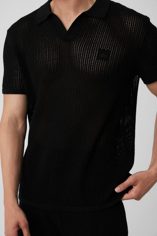 OPEN-KNIT POLO