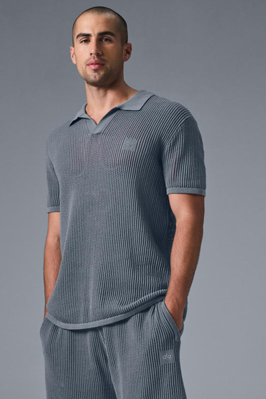 OPEN-KNIT POLO