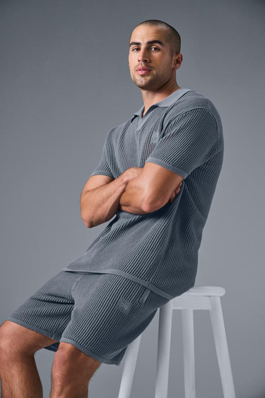OPEN-KNIT POLO