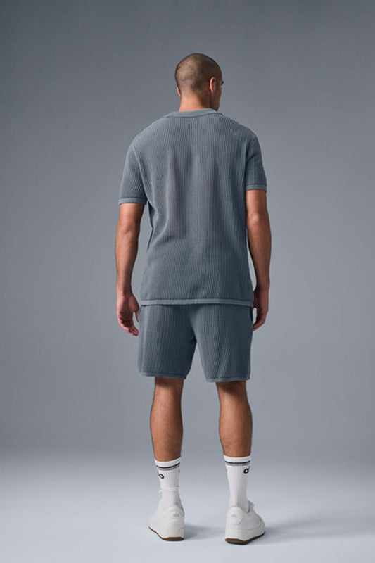 OPEN-KNIT POLO