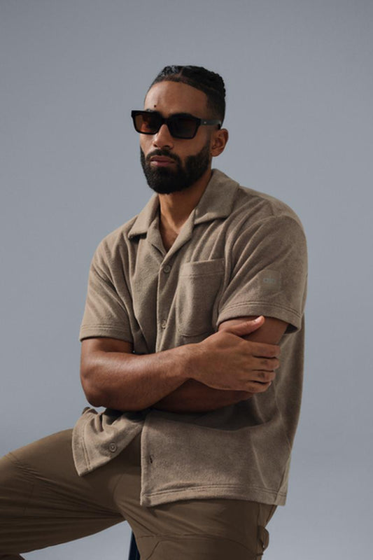 COASTAL TERRY BUTTON UP