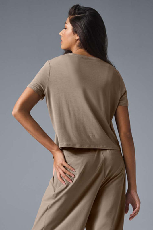 CROPPED ALL DAY SHORT SLEEVE