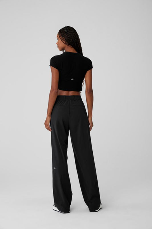 RIBBED SEA COAST CROPPED SHORT SLEEVE