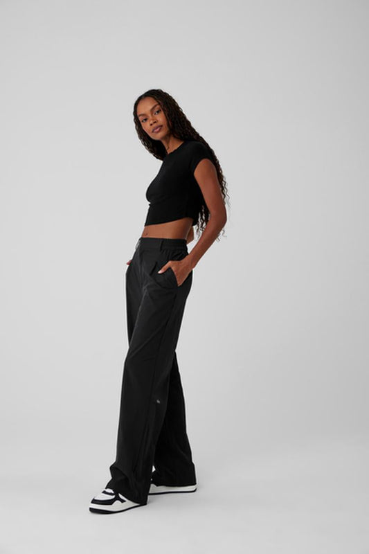 RIBBED SEA COAST CROPPED SHORT SLEEVE