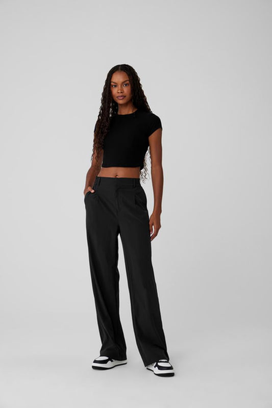 RIBBED SEA COAST CROPPED SHORT SLEEVE