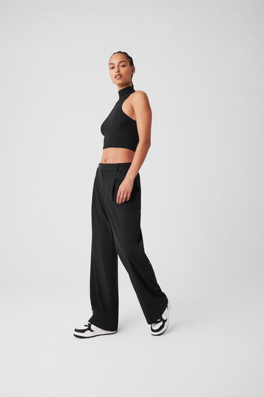 RIBBED SEA COAST CROPPED TURTLE NECK TANK