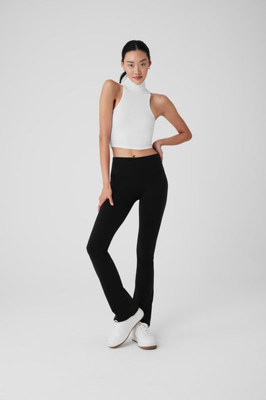 RIBBED SEA COAST CROPPED TURTLE NECK TANK