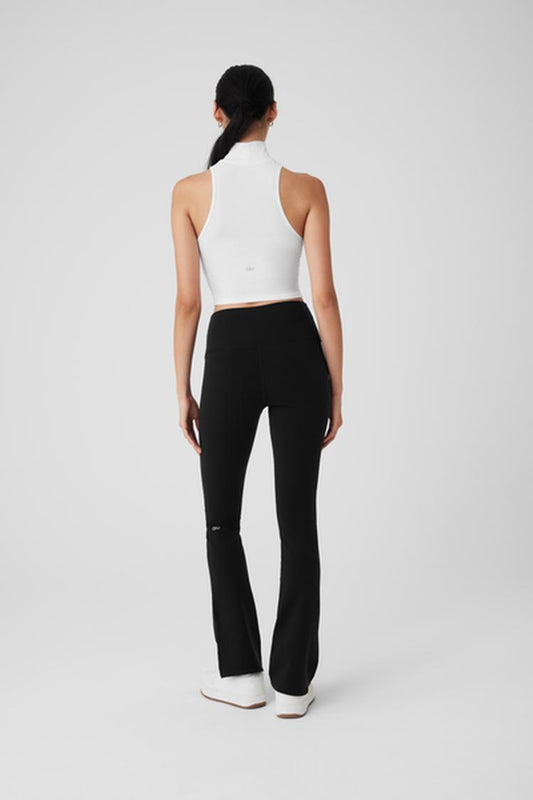 RIBBED SEA COAST CROPPED TURTLE NECK TANK