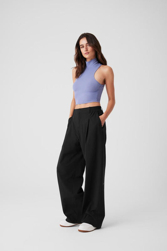 RIBBED SEA COAST CROPPED TURTLE NECK TANK