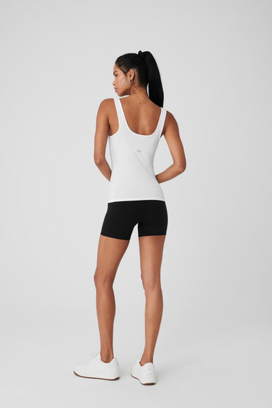 RIBBED SEA COAST SCOOP NECK TANK