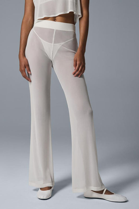 STRIPED MESH TROPICAL NIGHTS FLARE PANT