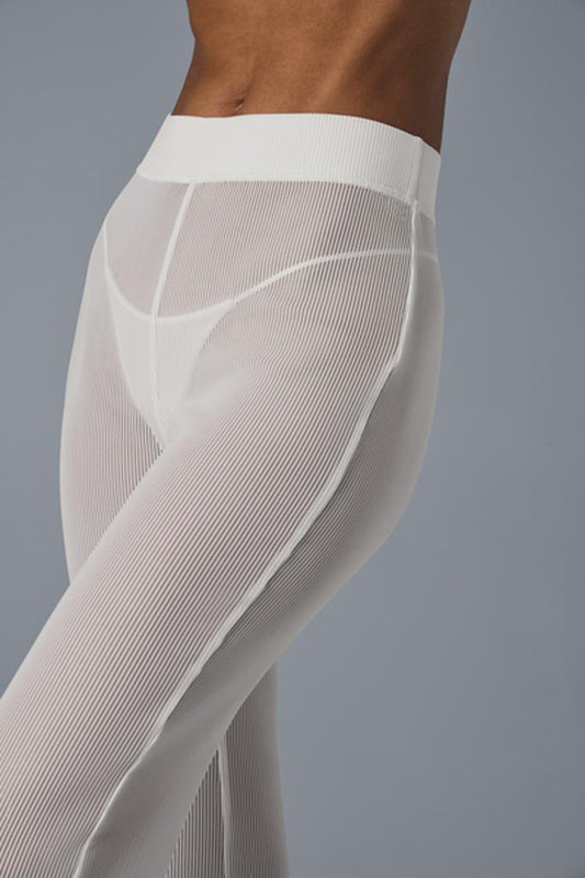 STRIPED MESH TROPICAL NIGHTS FLARE PANT