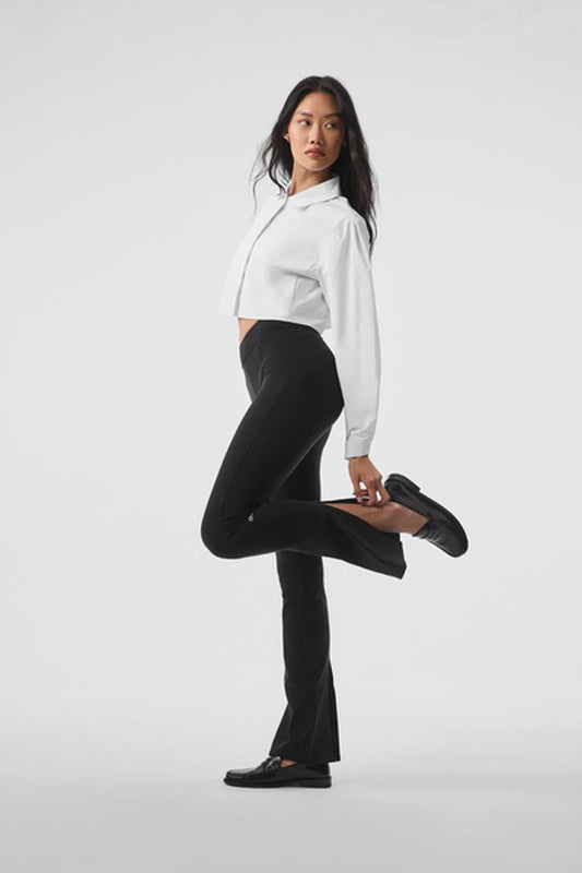 CROPPED TAKE ME OUT BUTTON UP