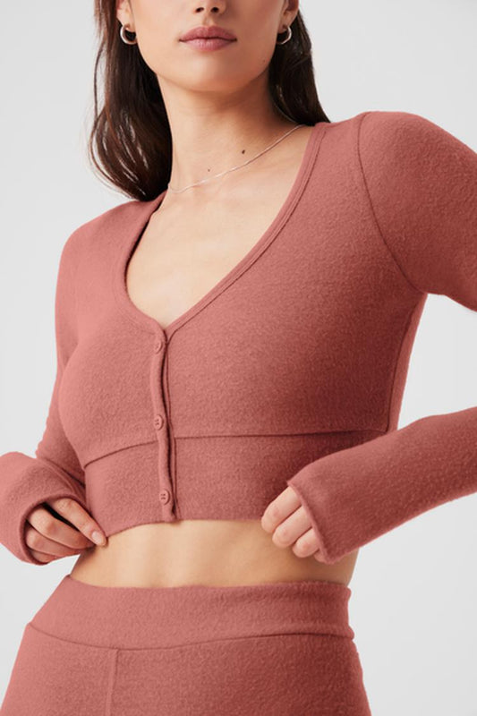 ALOLUX CROPPED ME TIME CARDIGAN