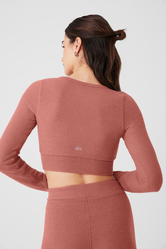 ALOLUX CROPPED ME TIME CARDIGAN