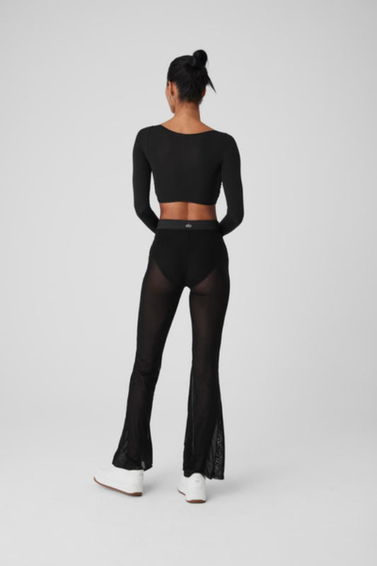 MESH SHEER ILLUSION CROPPED LONG SLEEVE