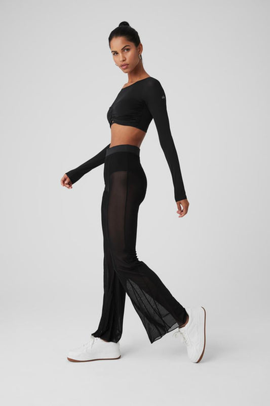MESH SHEER ILLUSION CROPPED LONG SLEEVE