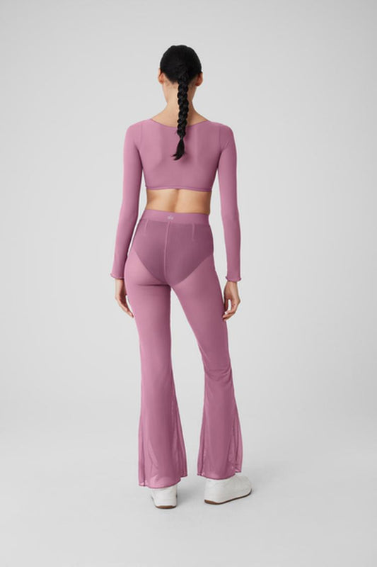 MESH SHEER ILLUSION CROPPED LONG SLEEVE