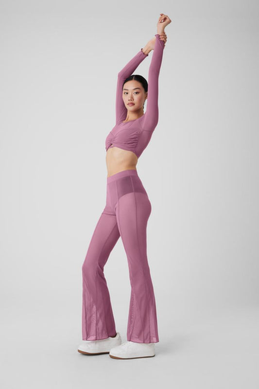 MESH SHEER ILLUSION CROPPED LONG SLEEVE