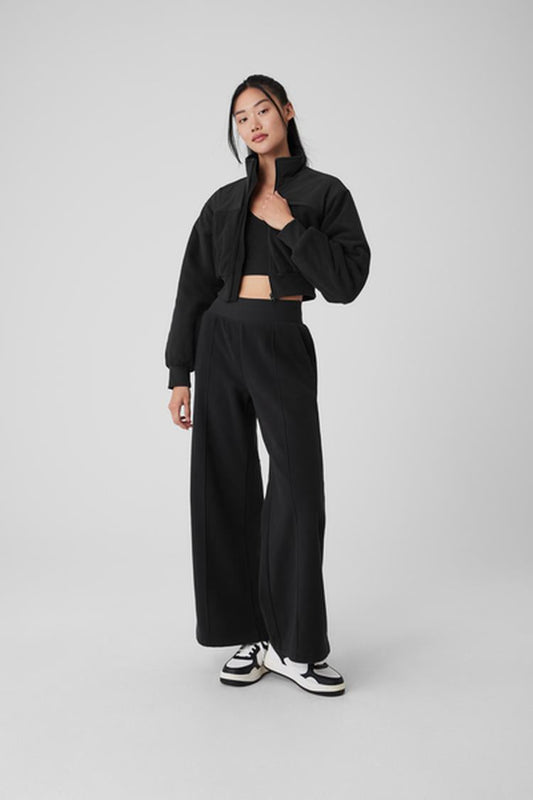 POLAR FLEECE CROPPED WINTRY MIX JACKET