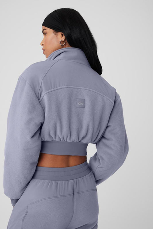 POLAR FLEECE CROPPED WINTRY MIX JACKET