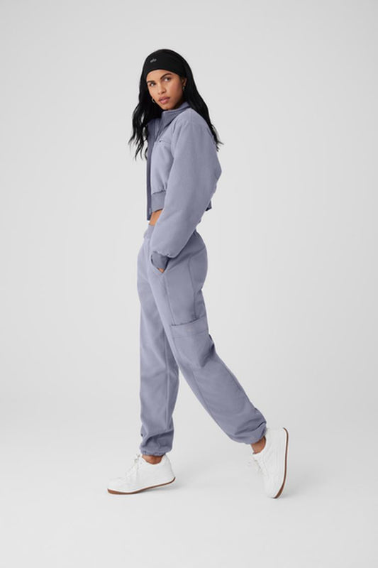 POLAR FLEECE CROPPED WINTRY MIX JACKET