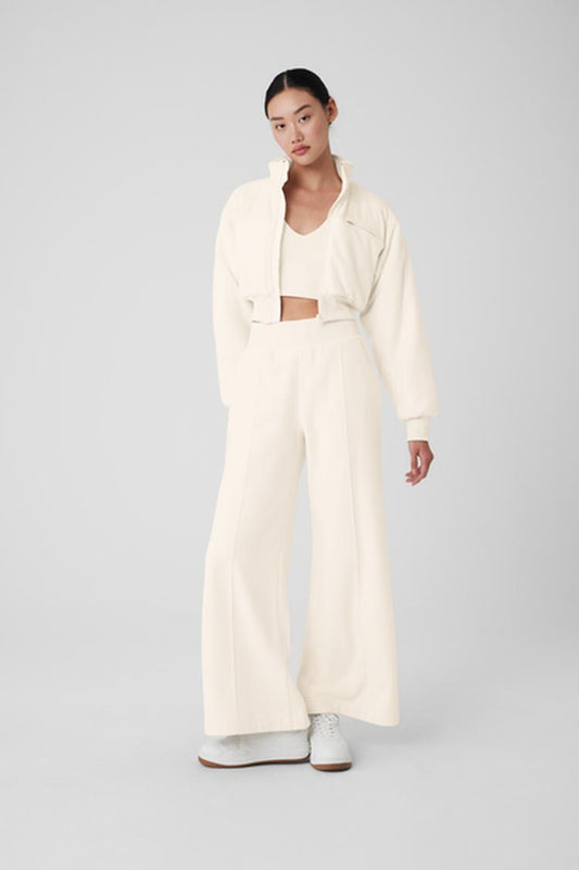 POLAR FLEECE CROPPED WINTRY MIX JACKET