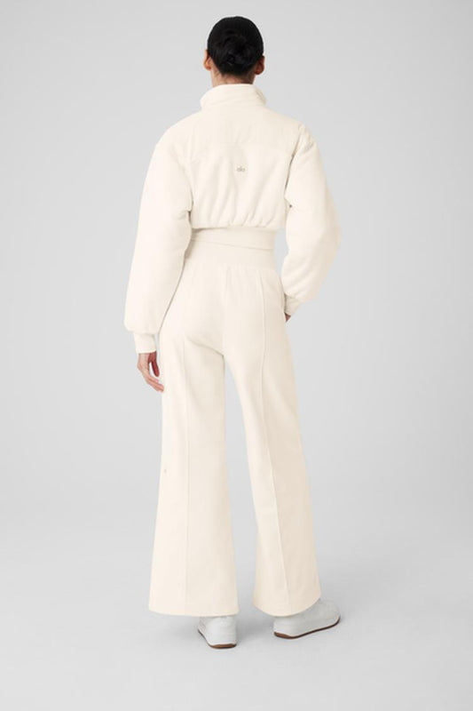 POLAR FLEECE CROPPED WINTRY MIX JACKET