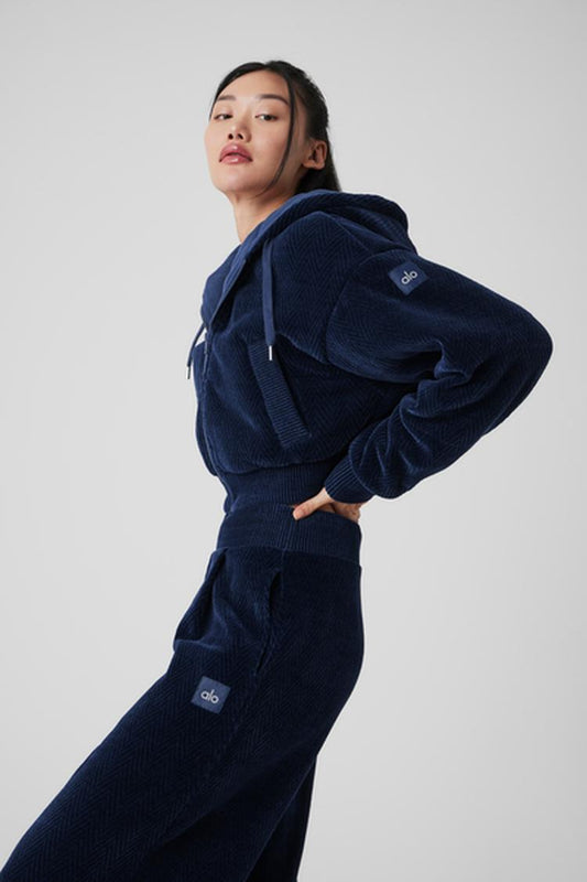 CROPPED COZY DAY FULL ZIP JACKET