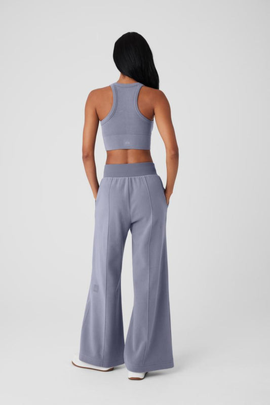 POLAR FLEECE HIGH-WAIST SNOWDRIFT WIDE LEG PANT