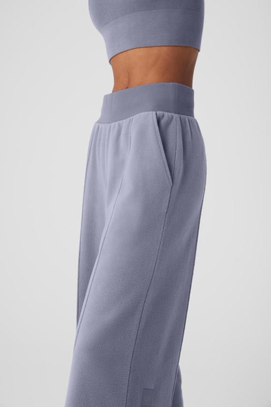 POLAR FLEECE HIGH-WAIST SNOWDRIFT WIDE LEG PANT