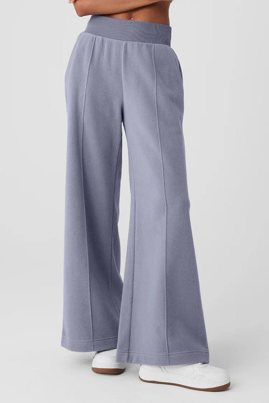 POLAR FLEECE HIGH-WAIST SNOWDRIFT WIDE LEG PANT