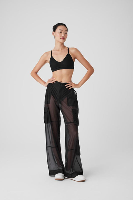 SHEER EFFUSION CARGO WIDE LEG TROUSER