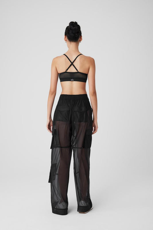 SHEER EFFUSION CARGO WIDE LEG TROUSER