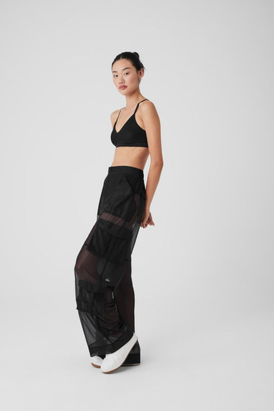SHEER EFFUSION CARGO WIDE LEG TROUSER
