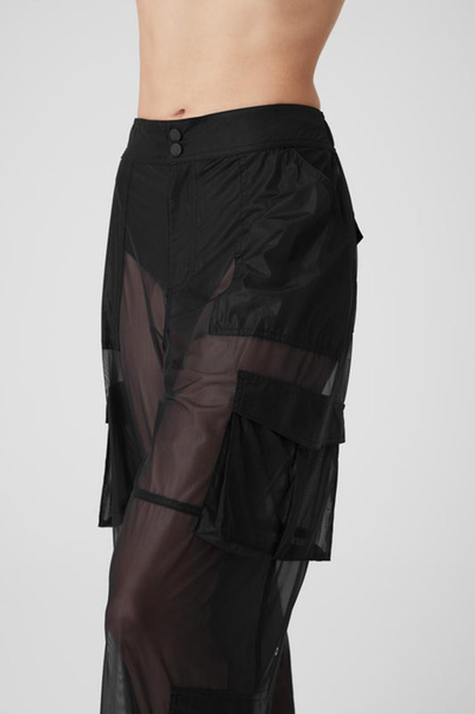 SHEER EFFUSION CARGO WIDE LEG TROUSER