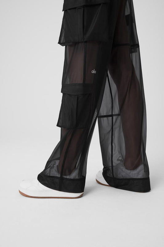 SHEER EFFUSION CARGO WIDE LEG TROUSER
