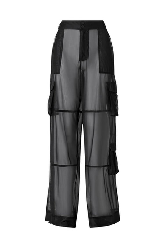 SHEER EFFUSION CARGO WIDE LEG TROUSER