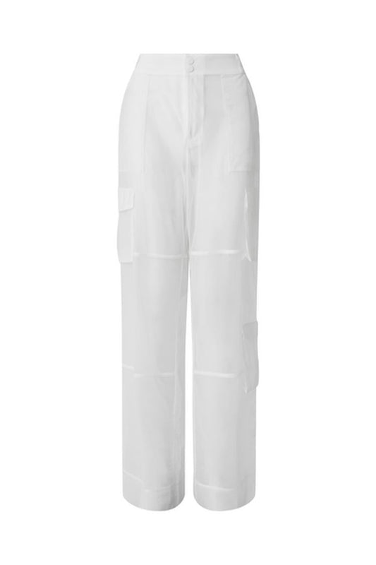 SHEER EFFUSION CARGO WIDE LEG TROUSER