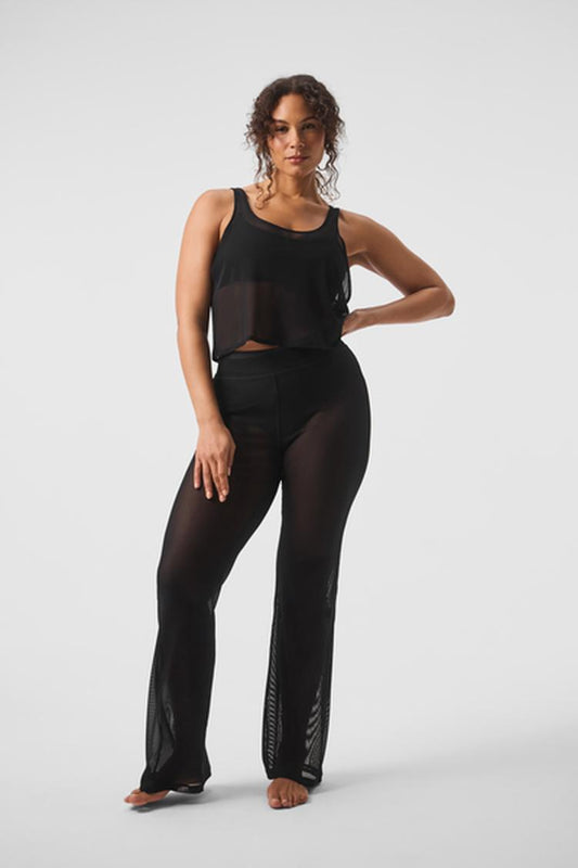 STRIPED MESH TROPICAL NIGHTS TANK