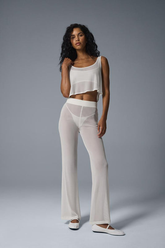 STRIPED MESH TROPICAL NIGHTS TANK