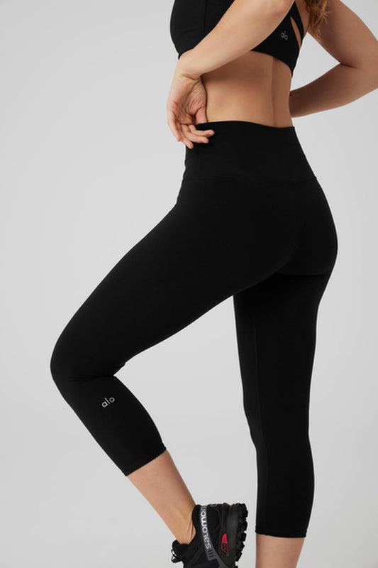 HIGH-WAIST AIRBRUSH CAPRI