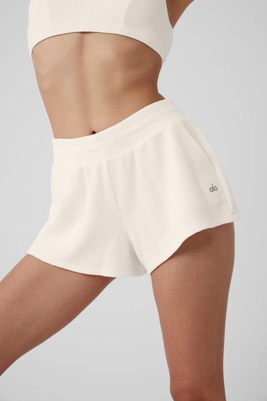 WAFFLE HIGH-WAIST WEEKEND ESCAPE SHORT