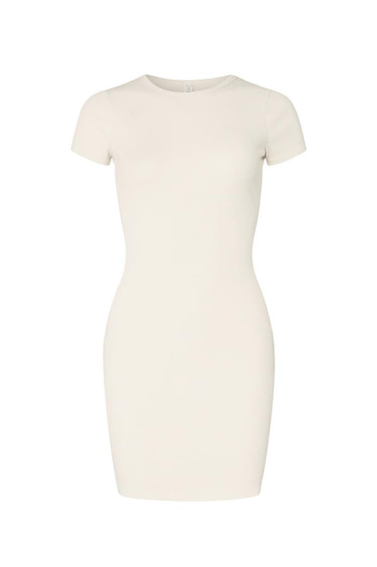GODDESS RIBBED SHORT SLEEVE DRESS