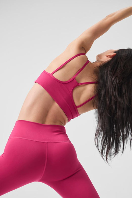 AIRLIFT RIBBED JUMP START V-NECK BRA